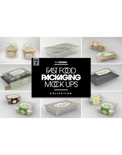 Fast Food Boxes Vol.7: Take Out Packaging Mockups