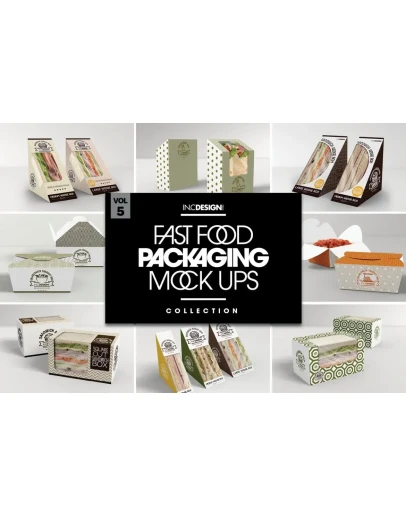 Fast Food Boxes Vol.5: Take Out Packaging Mockups Fast Food Boxes Vol.5: Take Out Packaging Mockups