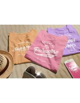 Crew Neck T-shirt Mock-up Female Version