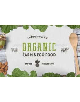 Organic Farm &amp Eco Food Badges