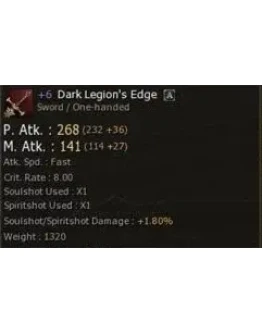 Dark Legion Edge +6 Dark Legion Edge +6