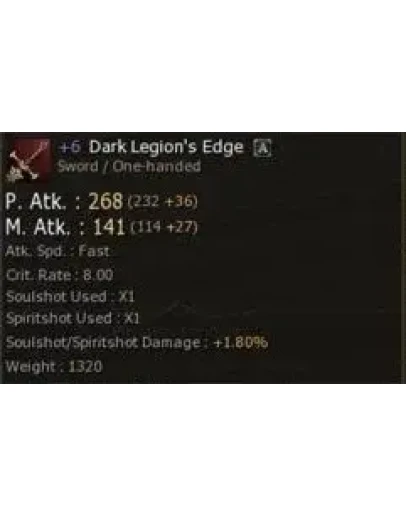 Dark Legion Edge +6