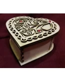 Шкатулка сердце DXF CDR, файлы для лазерной резки