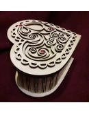 Шкатулка сердце DXF CDR, файлы для лазерной резки