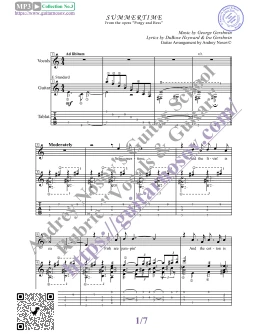 Summertime (Вокал Гитара Ноты Табы)