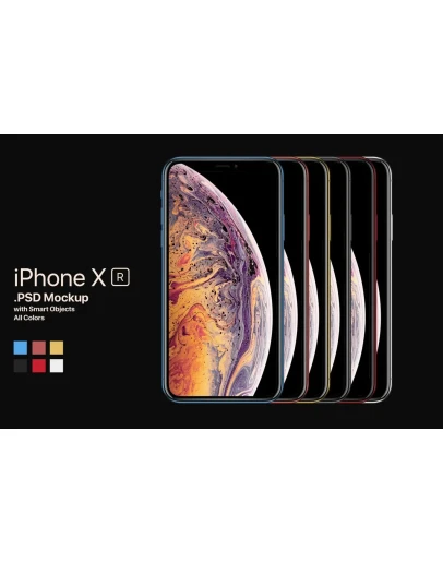 New iPhone XR Mockup All Colors