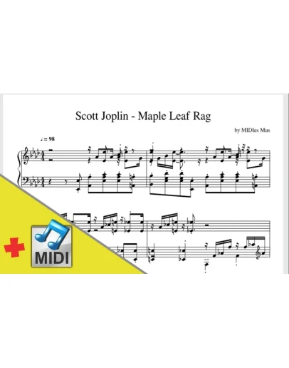 Scott Joplin - Maple Leaf Rag (ноты для пиано + midi)
