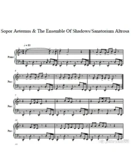 Sopor Aeternus Sanatorium Altrosa ноты для фортепиано