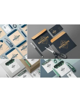 Isometric Envelope Mockups Isometric Envelope Mockups