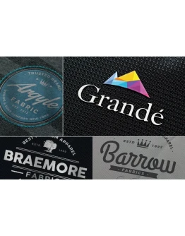 Photo-realistic Fabric Logo Mockups Photo-realistic Fabric Logo Mockups