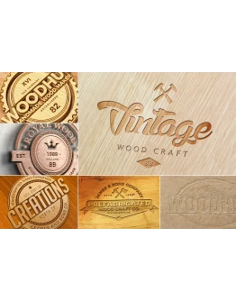 Wood Logo Mockups