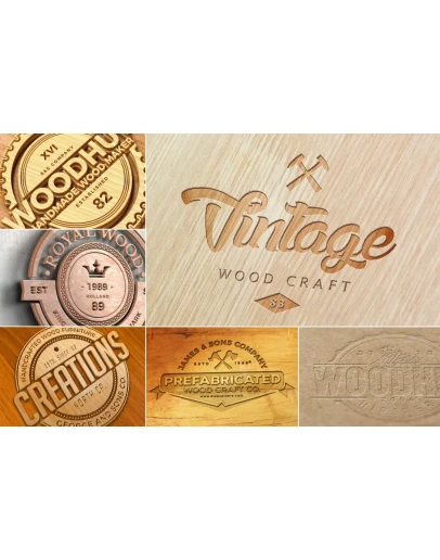 Wood Logo Mockups