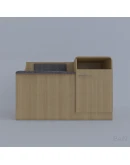 Деревянный шкаф с креслами