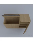 Деревянный шкаф с креслами