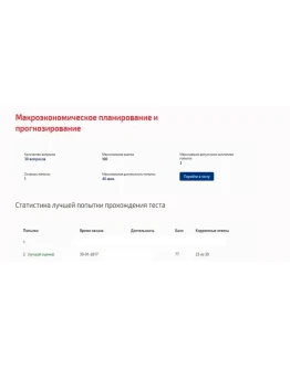 Макроэкономическое планирование и прогнозирование.Тест