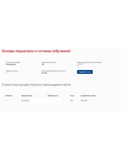 Основы педиатрии и гигиены.Тест Синергия