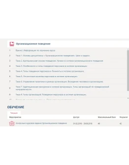 Контрольно-курсовое задание Организационное поведение