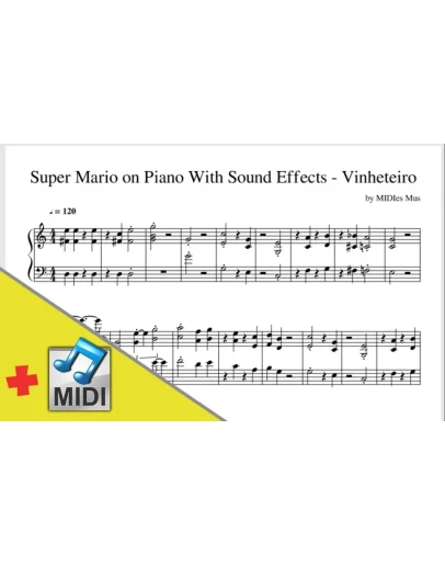 Super Mario on Piano With Sound Effects (ноты + midi) Super Mario on Piano With Sound Effects (ноты + midi)
