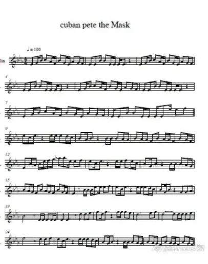 Jim Carrey - Cuban Pete from The Mask (for violin)