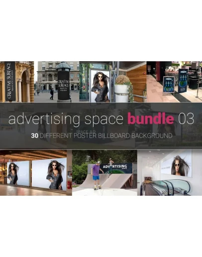 Advertising Space Mock-up Bundle 03
