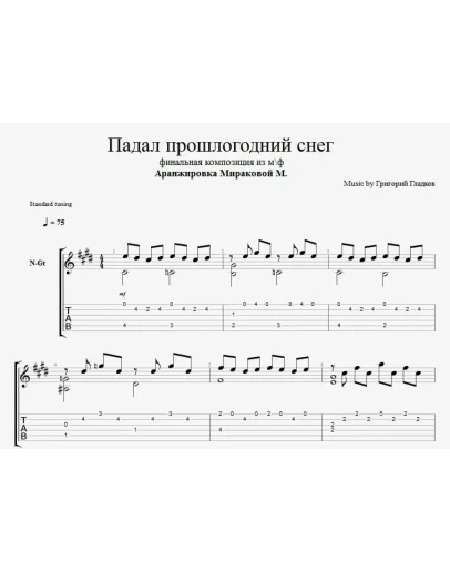 Падал прошлогодний снег