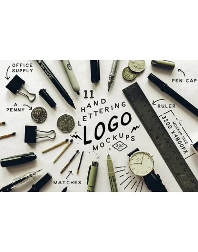 Hand Lettering Logo Mockups
