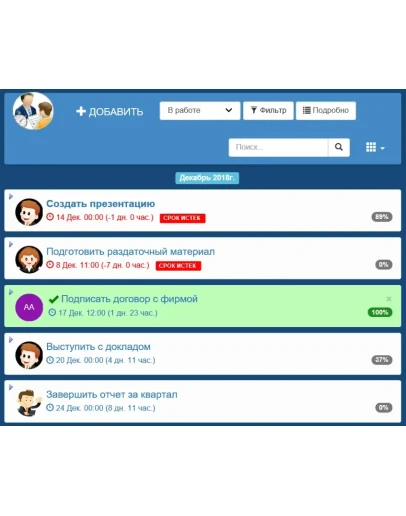 Аскиз-Web-Business (контроль задач, поручений...)