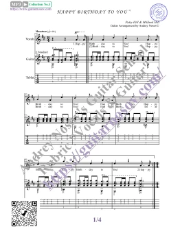 Happy Birthday to You (Вокал Гитара Ноты Табы)