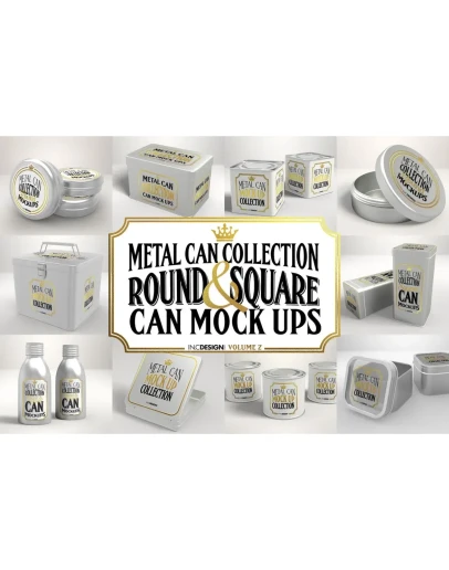 Vol. 2 Metal Can Mockup Collection