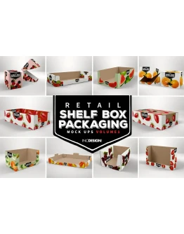 VOLUME 1: Retail Shelf Box Packaging Mockups