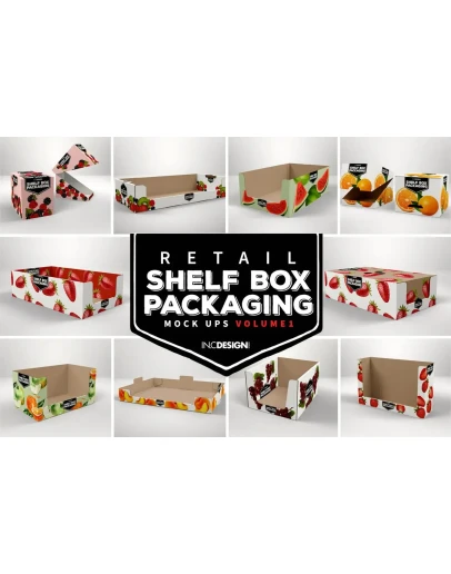 VOLUME 1: Retail Shelf Box Packaging Mockups