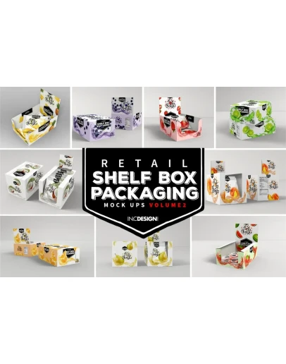 VOLUME 2: Retail Shelf Box Packaging Mockups