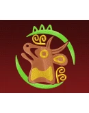 Знак зодиака Телец. Дизайн машинной вышивки 2 размера