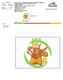 Знак зодиака Телец. Дизайн машинной вышивки 2 размера