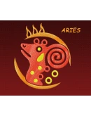 Знак зодиака Овен. Дизайн машинной вышивки 2 размера