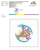 Знак зодиака Рак. Дизайн машинной вышивки 2 размера