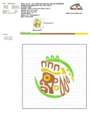 Знак зодиака Дева. Дизайн машинной вышивки 2 размера