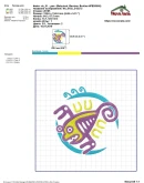 Знак зодиака Скорпион. Дизайн машинной вышивки 2 разм.