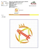 Знак зодиака Стрелец. Дизайн машинной вышивки 2 размера