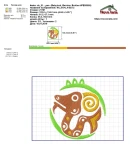 Знак зодиака Козерог. Дизайн машинной вышивки 2 размера