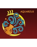 Знак зодиака Водолей. Дизайн машинной вышивки 2 размера