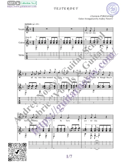 Yesterday (Вокал Гитара Ноты Табы)