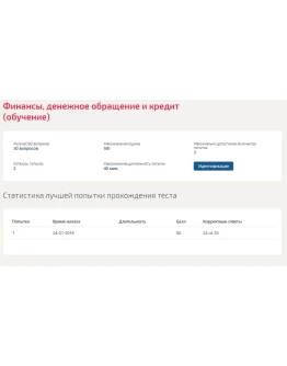 Финансы, денежное обращение и кредит.Тест Синергия 2019