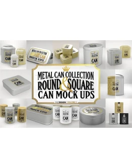 Vol. 1 Metal Can Mockup Collection