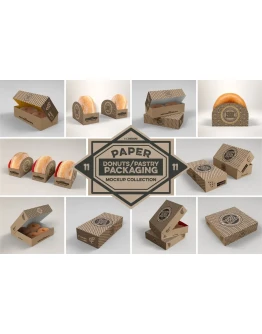 Paper Food Box Packaging Mockup Collection Vol.11 Paper Food Box Packaging Mockup Collection Vol.11