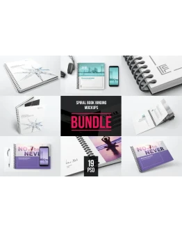 Spiral Book Binding Bundle Mockups