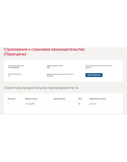 Страхование и страховое законодательство.Тест Синергия