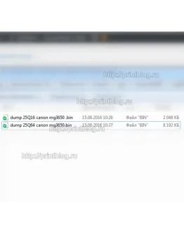 Дампы 25Q64 и 25Q16 от принтера Canon PIXMA MG3650
