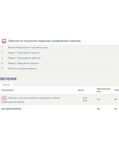 Практика по получению первичных умений.Отчет Синергия