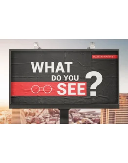 Billboard With Glued Paper Effect Mockups